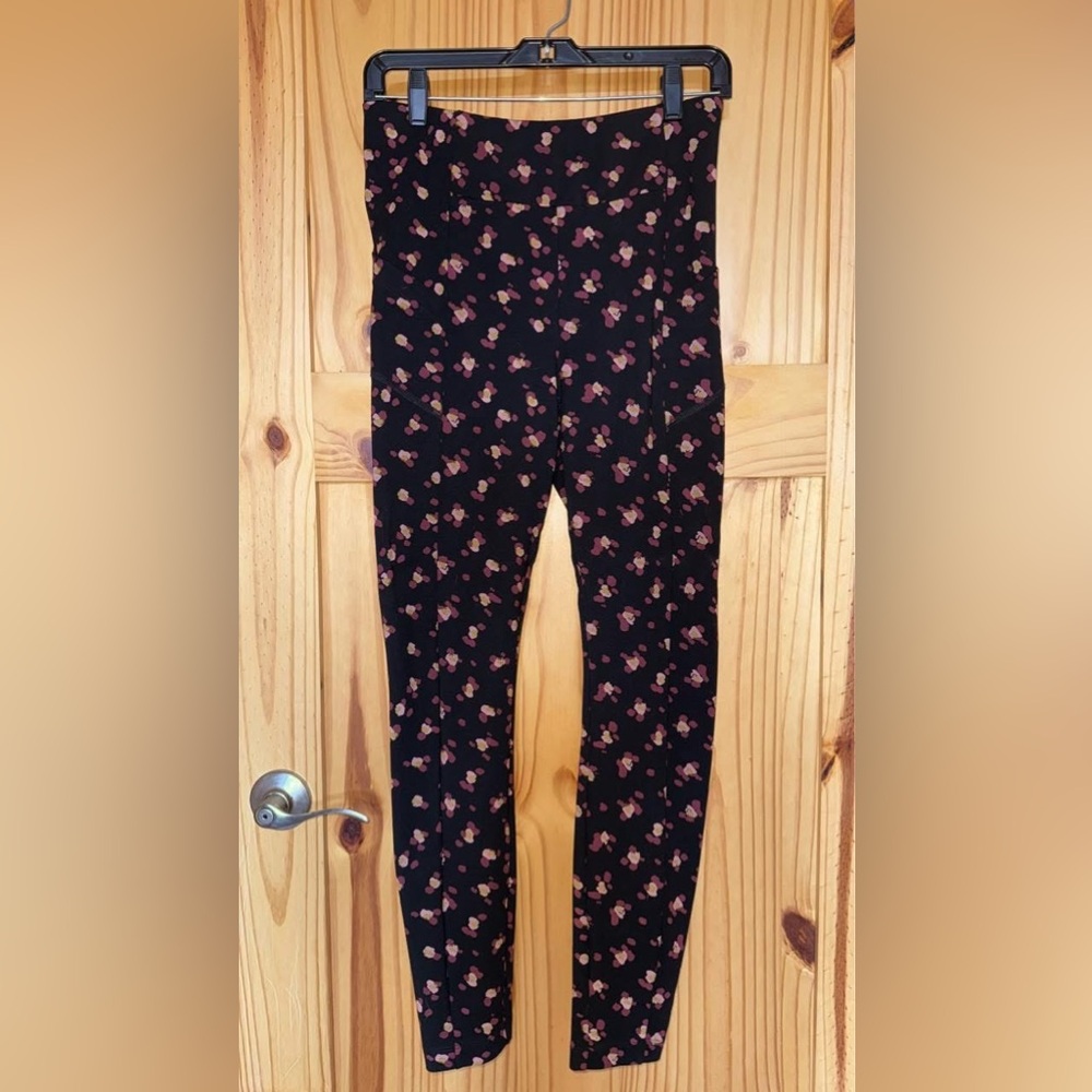 Floral Black Leggings